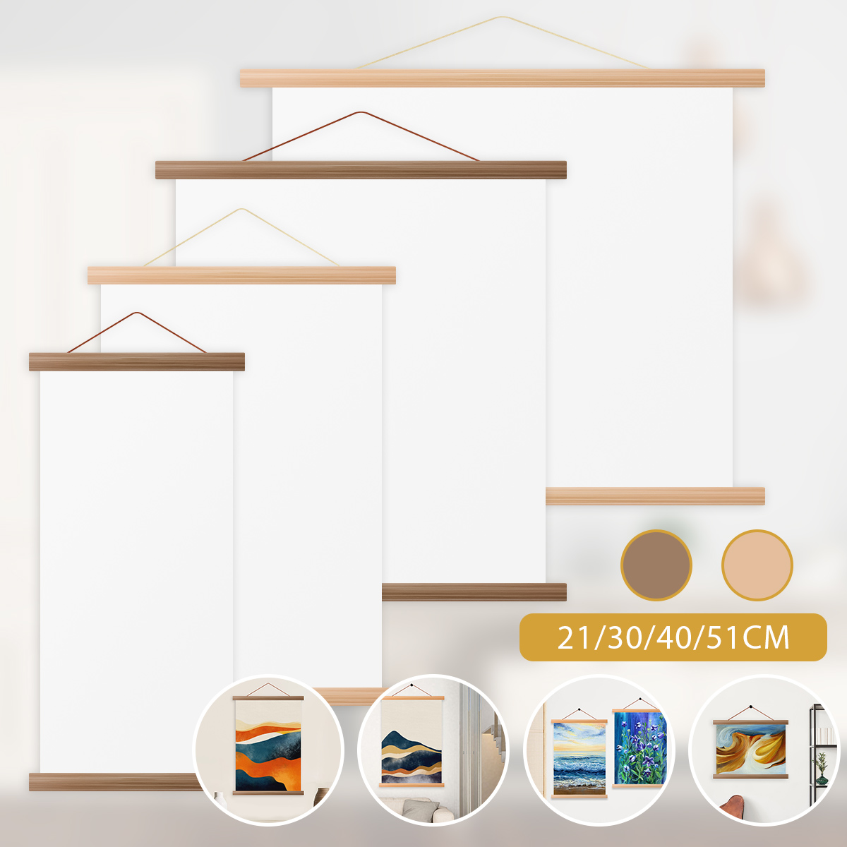4 Uds. Marcos de suspensión de - Engraved Wood Frame reseña y precio