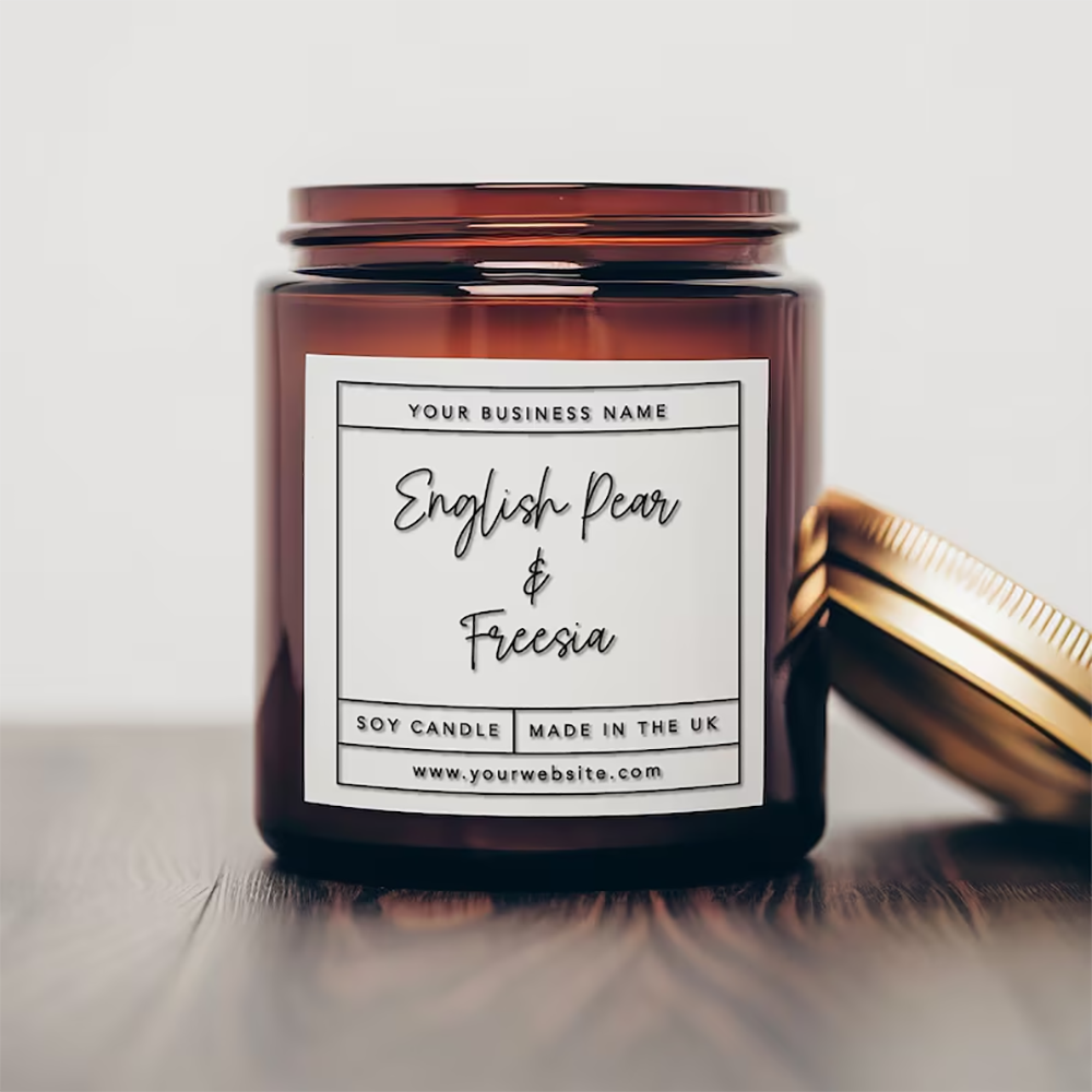 Pegatina cuadrada personalizad - Personalised Candle Label reseña y precio