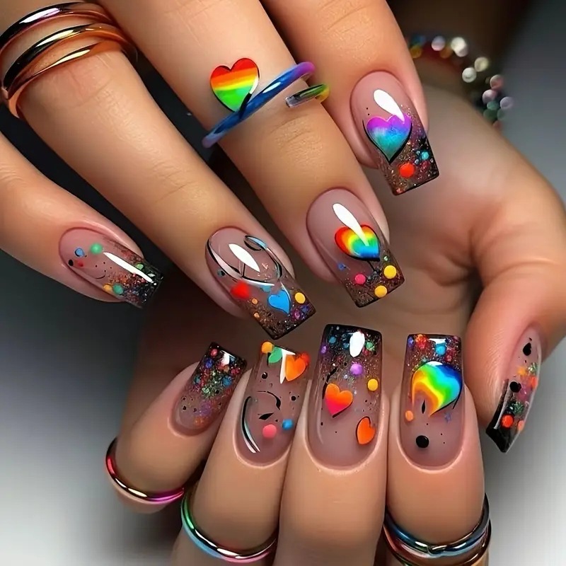 24 unids/set de uñas postizas  - Pressed Flower Art reseña y precio