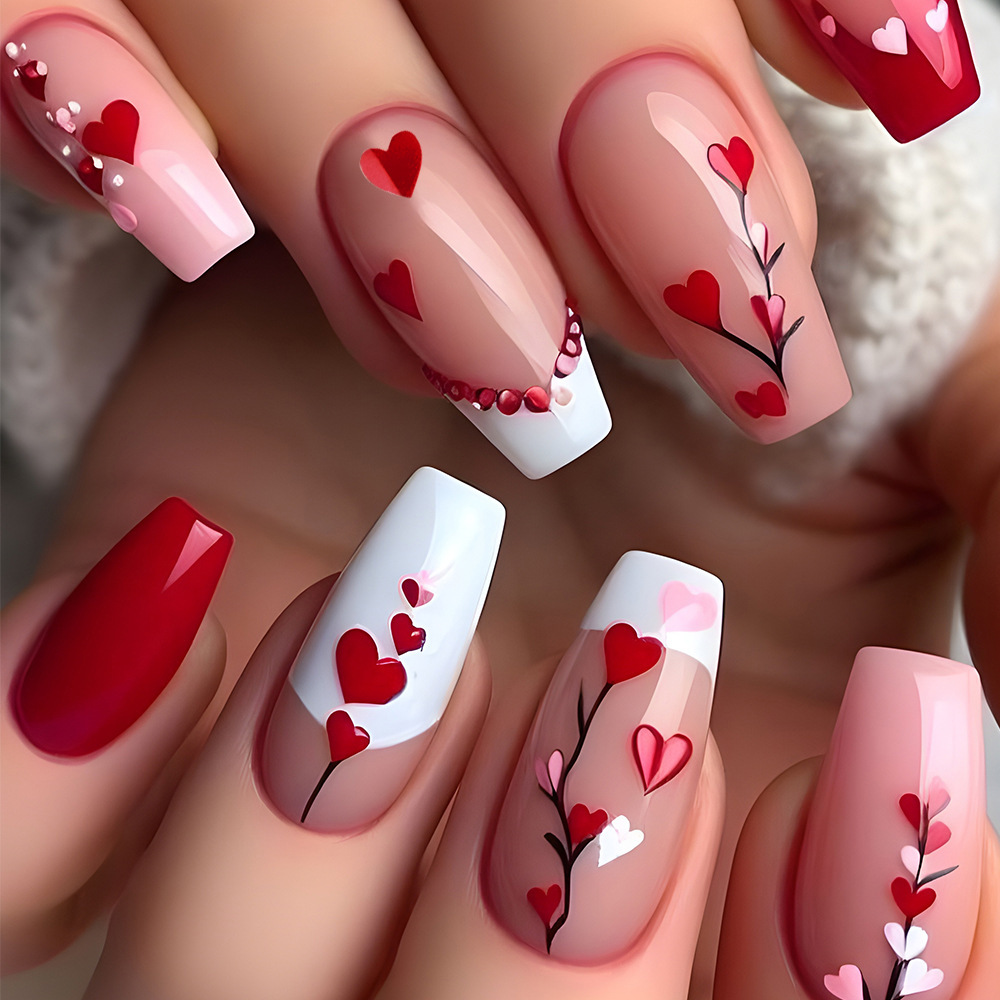 24 unids/set de uñas postizas  - Pressed Flower Art reseña y precio