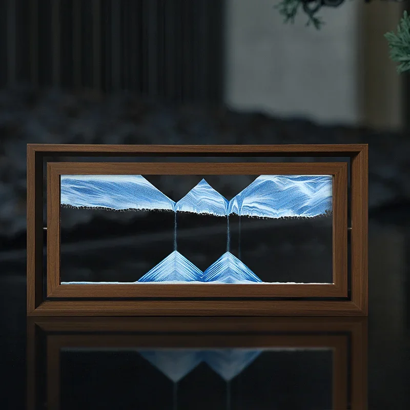 Paisaje de arena giratorio 3D, - Engraved Wood Frame reseña y precio