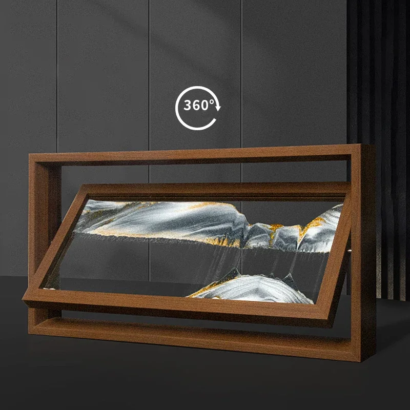 Paisaje de arena giratorio 3D, - Engraved Wood Frame reseña y precio