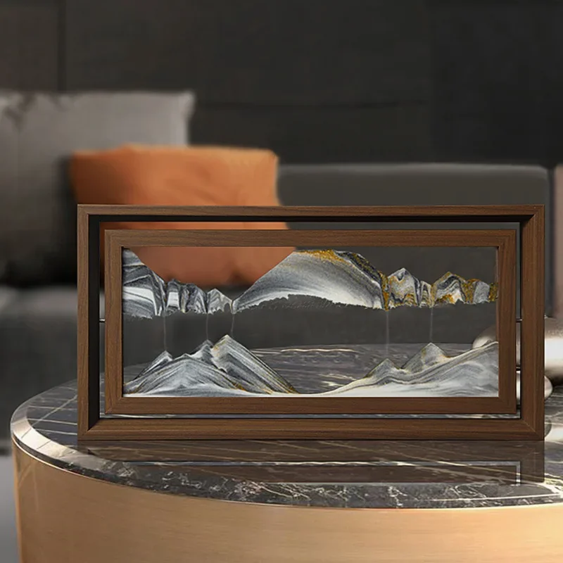 Paisaje de arena giratorio 3D, - Engraved Wood Frame reseña y precio