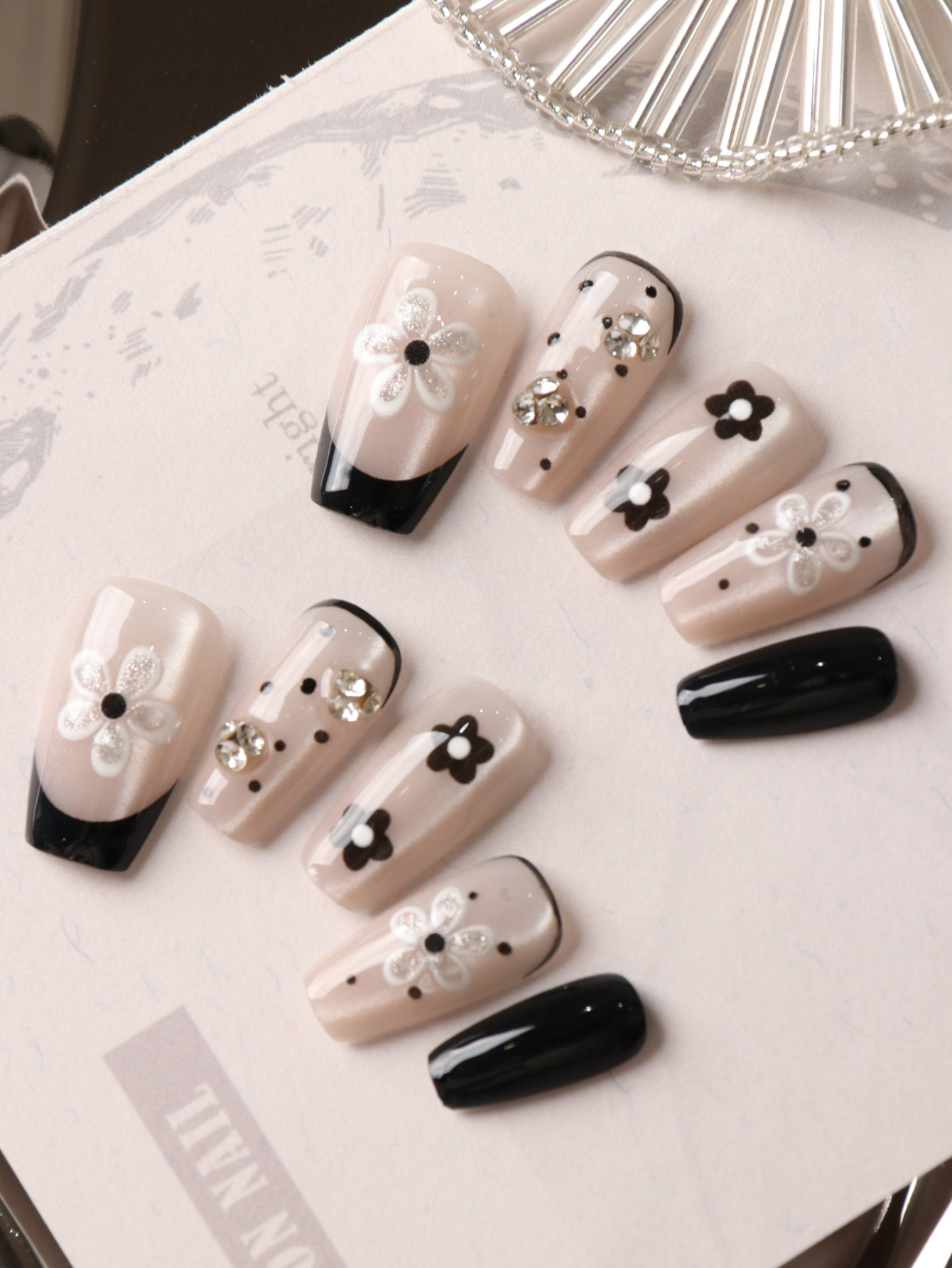 10 Uñas Postizas de Presión, U - Pressed Flower Art reseña y precio