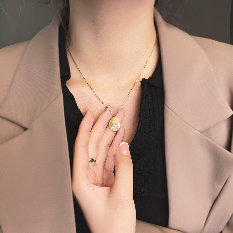Collares de acero inoxidable p - Birth Flower Necklace reseña y precio