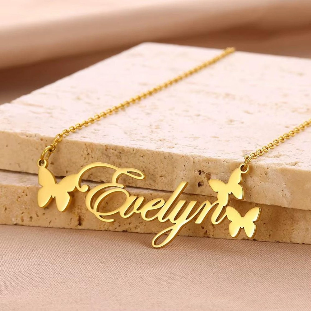 Collar con nombre personalizad - Birth Flower Necklace reseña y precio
