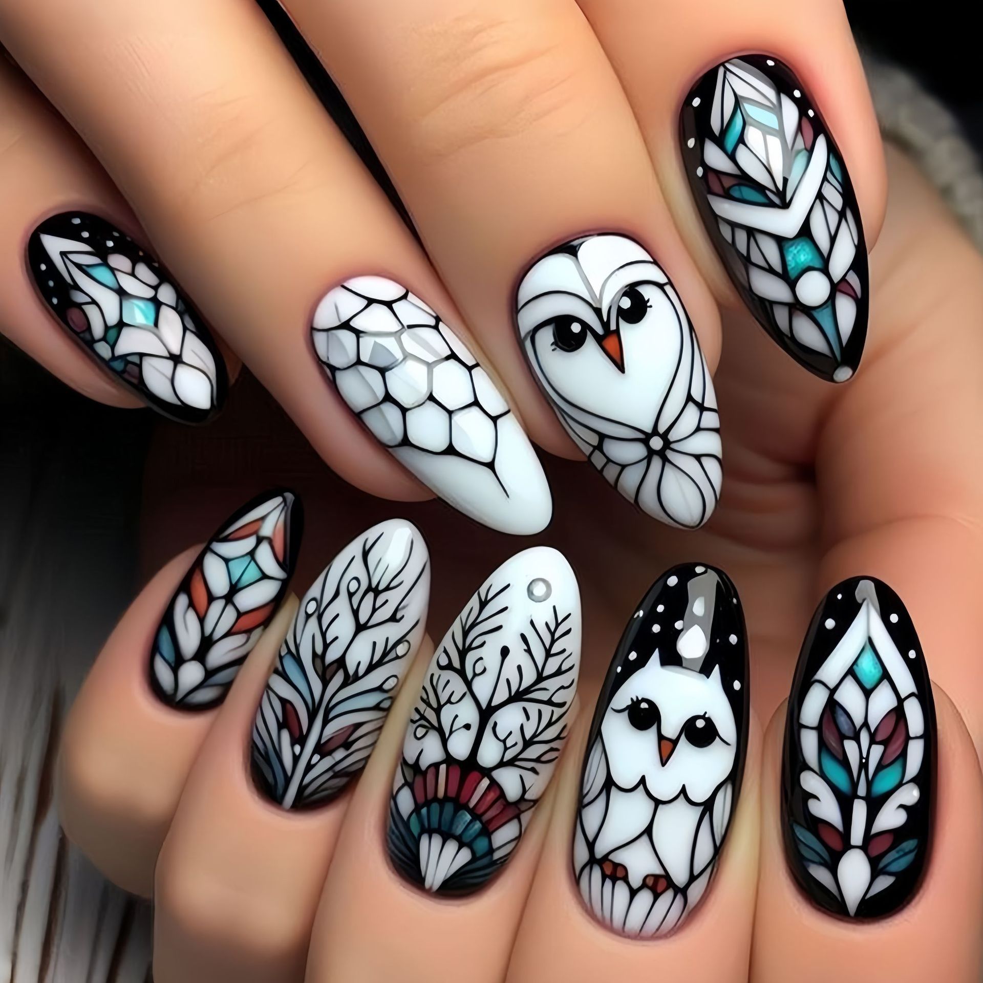 Uñas postizas medianas y larga - Pressed Flower Art reseña y precio