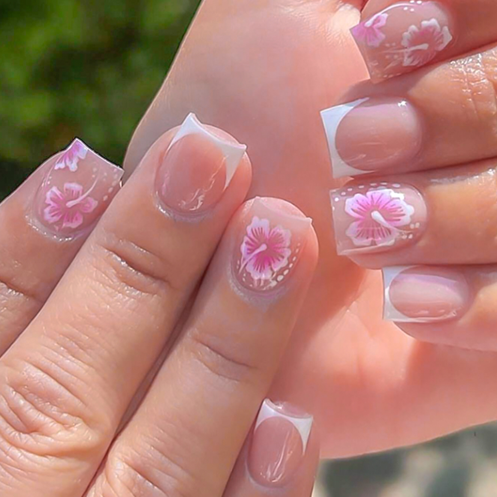 24 Uds uñas postizas de flores - Pressed Flower Art reseña y precio