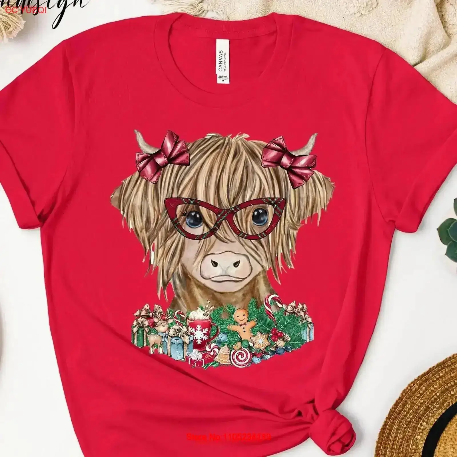Camiseta navideña de vaca de l - Family Tree Print reseña y precio